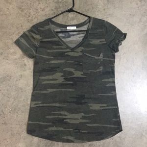 Camo V Neck